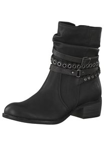 Marco Tozzi, Damen Cowboy Stiefelette mit Nieten, Schwarz