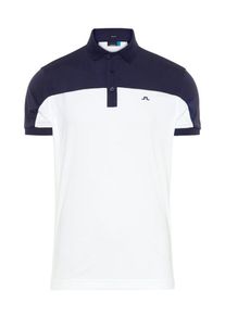 J. Lindeberg J.Lindeberg, Herren Poloshirt 'Mateo', Violettblau / Weiß