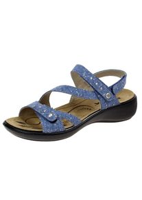 Romika, Damen Sandalen, Royalblau / Silber
