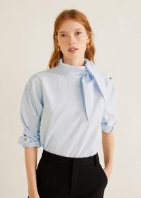 Mango, Damen Bluse 'Nudo-A', Rauchblau