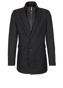 s.Oliver BLACK LABEL, Herren Wollmantel, Schwarz / Weiß