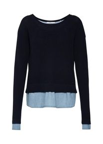 EDC by Esprit, Damen Pullover '2layer optic Sweaters', Navy