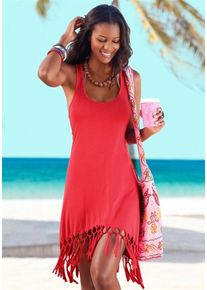 Beach Time, Damen Longshirt, Rot