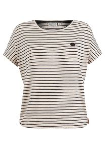 Naketano, Damen Shortsleeve 'Striped Girl', Beige / Navy