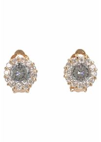 J. JAYZ, Damen Ohrclip, Gold / Transparent