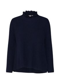 GAP, Damen Pullover 'RUFFLE TNECK - COZY', Navy
