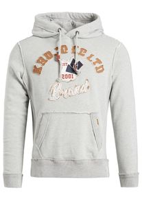 Khujo, Herren Sweatshirt 'SIMO', Goldgelb / Grau / Weiß