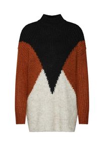 Y.A.S, Damen Pullover, Rostbraun / Schwarz / Weiß