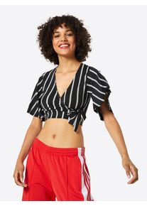 New Look, Damen Blusenshirt, Schwarz / Wei&szlig;