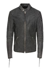 tigha, Herren Lederjacke 'Paddy', Anthrazit