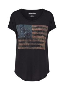 True Religion, Damen T-Shirt 'AMERICAN FLAG', Mischfarben / Schwarz