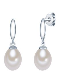 Valero Pearls, Damen Perlen-Ohrstecker mit Süßwasser-Zuchtperlen, Silber