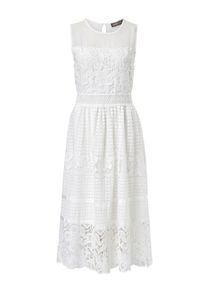 Hallhuber, Damen Midikleid aus Spitze, Weiß