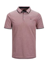 Jack & Jones JACK & JONES, Herren Poloshirt, Dunkelblau / Pastellrot