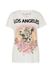 FROG BOX Frogbox, Damen Shirt, Orange / Hellrot / Offwhite