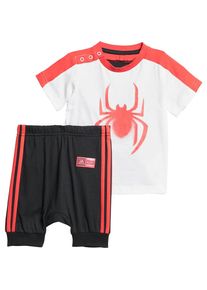 adidas Performance, T-Shirt + Shorts 'Spider-Man 2', Rot / Schwarz / Wei&szlig;