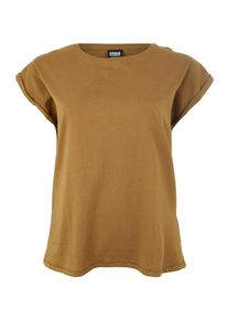 Urban Classics, Damen Shirt 'Ladies Extended Shoulder Tee', Ocker