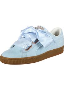 Puma, Damen Sneaker 'Basket Heart Corduroy', Hellblau / Braunmeliert