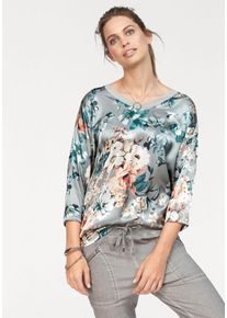 Laura Scott, Damen Blusenshirt, Grau / Mischfarben