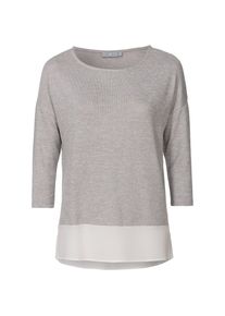 In Linea, Damen Pullover, Grau / Wei&szlig;