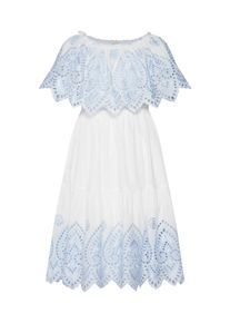 by Malina, Damen Kleid 'Layla', Hellblau / Weiß