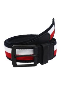 Tommy Hilfiger, Herren Gürtel 'WEBBING 3.5', Dunkelblau / Rot / Weiß