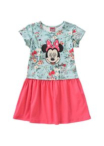 Disney Minnie Mouse, Mädchen Kleid, Türkis / Mischfarben / Pink