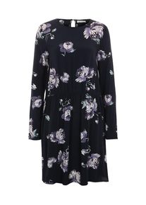 Pieces, Damen Langärmeliges Basic-Kleid, Navy / Flieder