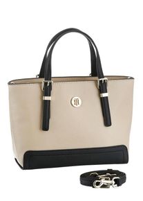 Tommy Hilfiger, Damen Henkeltasche 'Honey', Sand / Schwarz