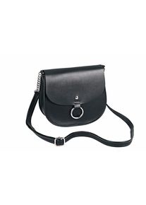 Heine, Damen Tasche mit Metallic-Effekt, Schwarz