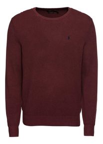 Polo Ralph Lauren, Herren Pullover 'PIMA COTTON-TEXTURE CN', Weinrot