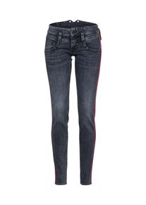 Herrlicher, Damen Jeans, Dunkelgrau / Rot