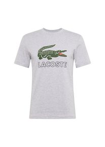 Lacoste, Herren Shirt 'TEE-SHIRT', Graumeliert / Dunkelgr&uuml;n / Schwarz
