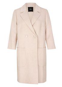s.Oliver BLACK LABEL, Damen Oversized Mantel aus Wollmix, Beige