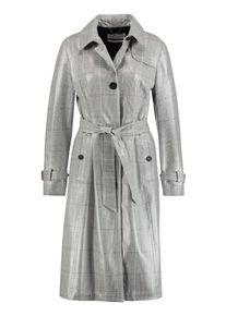 Gerry Weber, Damen Regenmantel mit Glencheck-Karo, Schwarz / Weiß