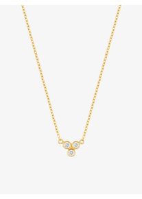 ID fine, Damen 'Tristar' Halskette, Gold / Transparent
