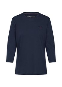 Tommy Hilfiger, Damen Shirt 'HERITAGE CREW NECK 3', Dunkelblau