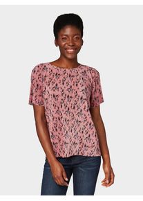 Tom Tailor Denim, Damen Bluse, Hellblau / Orange / Rosé / Schwarz
