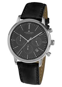 Jacques Lemans, Herren Chronograph 'Retro Classic N-209ZA', Schwarz / Silber