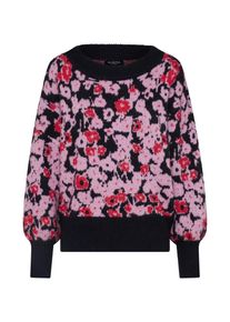 Selected Femme, Damen Pullover 'SLFFLOWERA LS KNIT O-NECK', Navy / Rosa