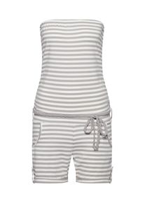 Sublevel, Damen Jumpsuit, Grau / Weiß
