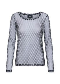 Object, Damen Shirt 'Louis', Grau / Schwarz