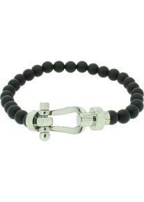 Hafen-Klunker, Damen Armband '110538', Schwarz / Silber