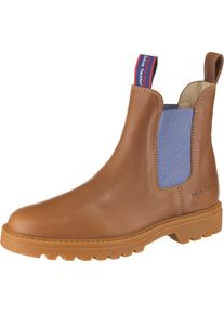 Blue Heeler, Damen Chelsea Boots 'Sydney', Royalblau / Braun