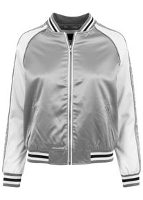 Urban Classics, Damen Jacket, Schwarz / Silber / Offwhite