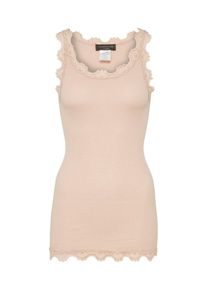 rosemunde, Damen Longtop aus Seidenmix mit Spitze, Rosé