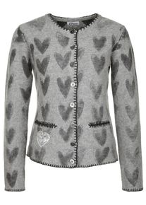 grace, Damen Strickjacke 'LOVER', Grau / Dunkelgrau