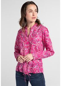 Eterna, Damen Bluse, Marine / Hellblau / Dunkelorange / Pink / Weiß