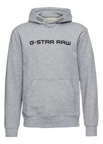 G-Star Raw, Herren Kapuzenpullover 'Loaq hooded sw l/s', Graumeliert / Schwarz