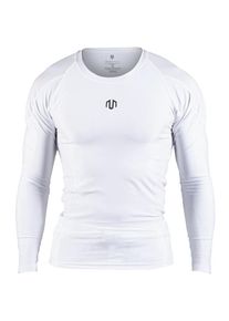MOROTAI, Herren Langarmshirt 'Compression', Weiß
